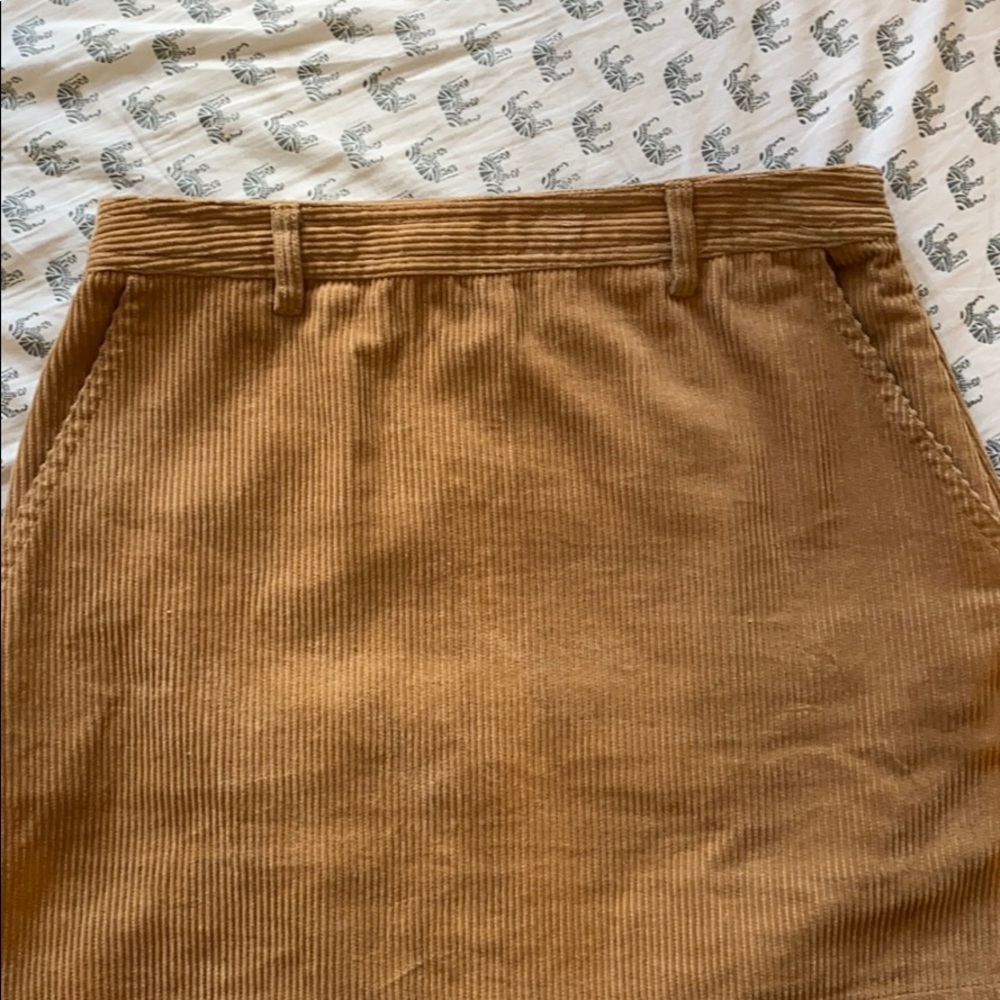 Corduroy mini skirt